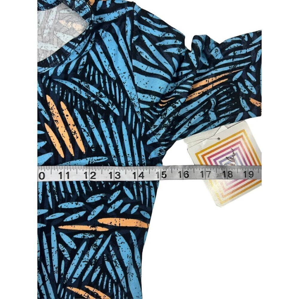LulaRoe Julia Women's Blue & Black Dress - Picture 5 of 6